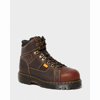 Dr Martens Férfi Ironbridge Extra Wide Met Guard Munkavédelmi Bakancs Barna